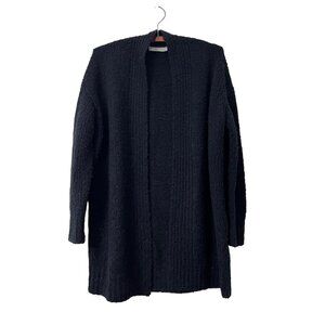 Vince Womens Navy Chunky Knit Wool Cashmere Silk Open Front Cardigan XS